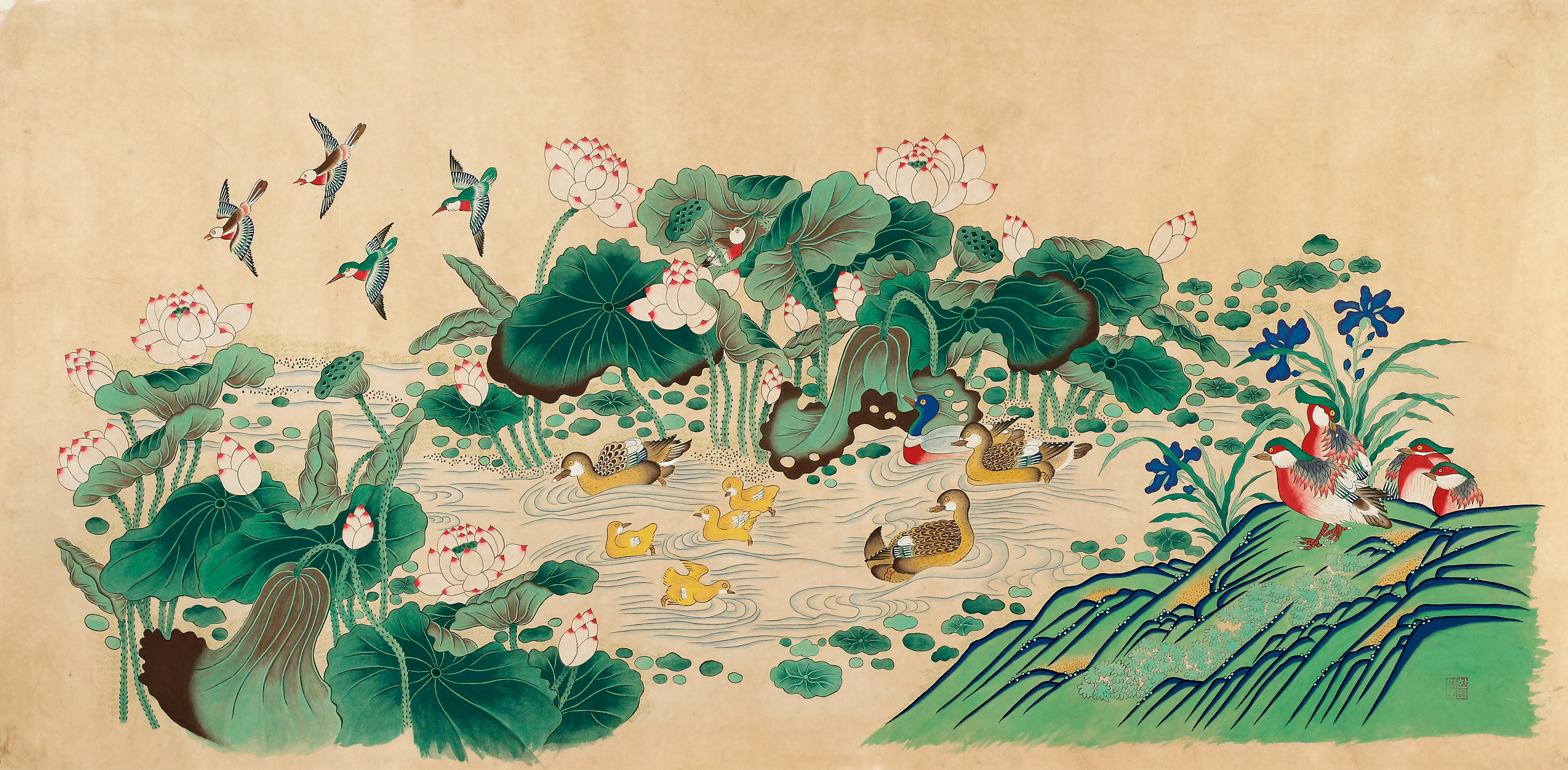 연지수금도(蓮池水禽圖)